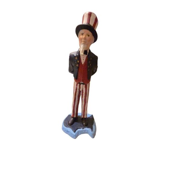 Vintage Uncle Sam Ceramic 10" Figurine 1994 Patriotic Trump Us Platform - Picture 1 of 4